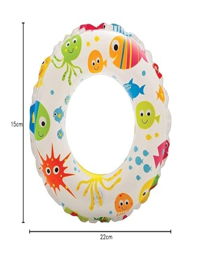 SVShoperzone Kids Swimming Ring with Sea Creatures Design, 3-6 Years, Multi-Colour - Image 2